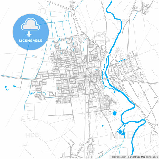 Neustadt am Rubenberge, Lower Saxony, Germany, city map with high resolution roads.