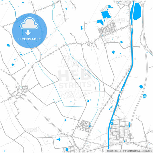Tynaarlo, Drenthe, Netherlands, city map with high resolution roads.