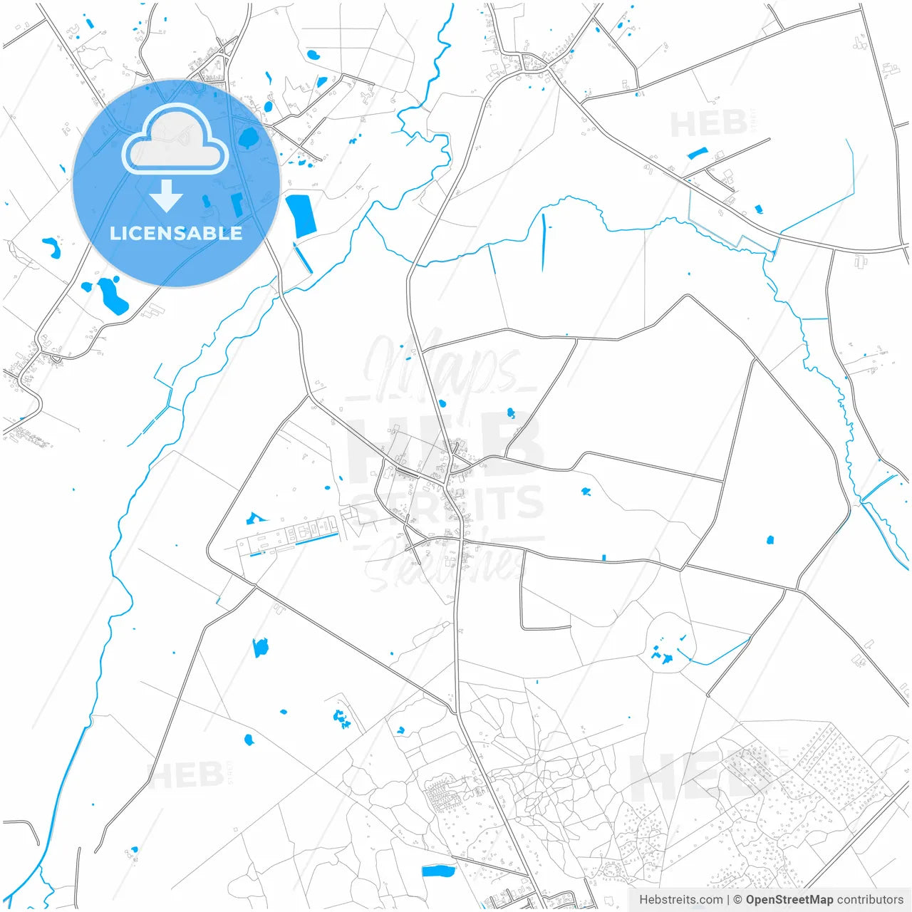 Noordenveld, Drenthe, Netherlands, city map with high resolution roads.