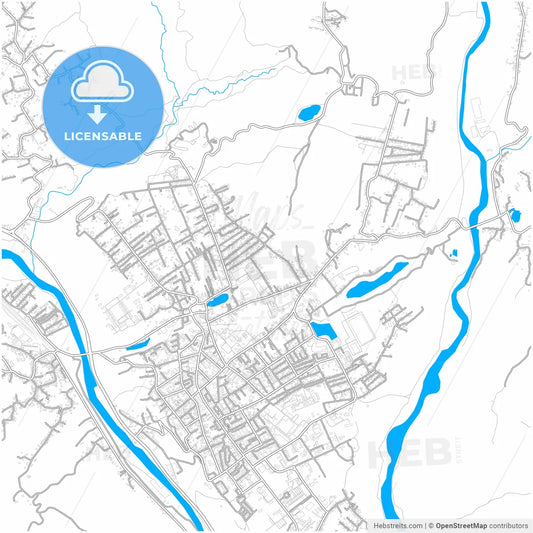 Câmpina, Prahova, Romania, city map with high resolution roads.