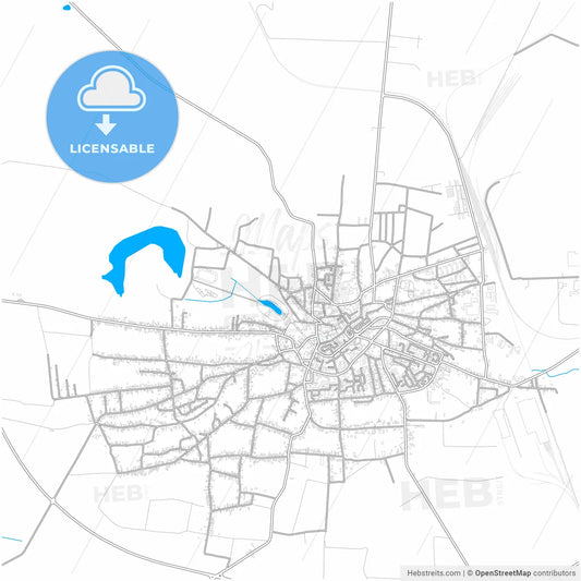 Caracal, Olt, Romania, city map with high resolution roads.