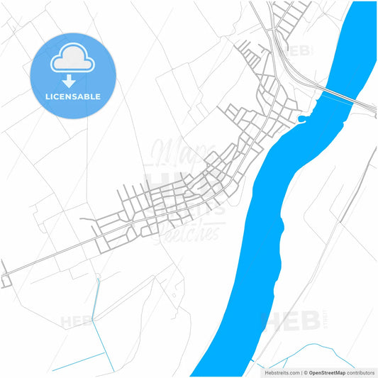 Fetești, Ialomița, Romania, city map with high resolution roads.
