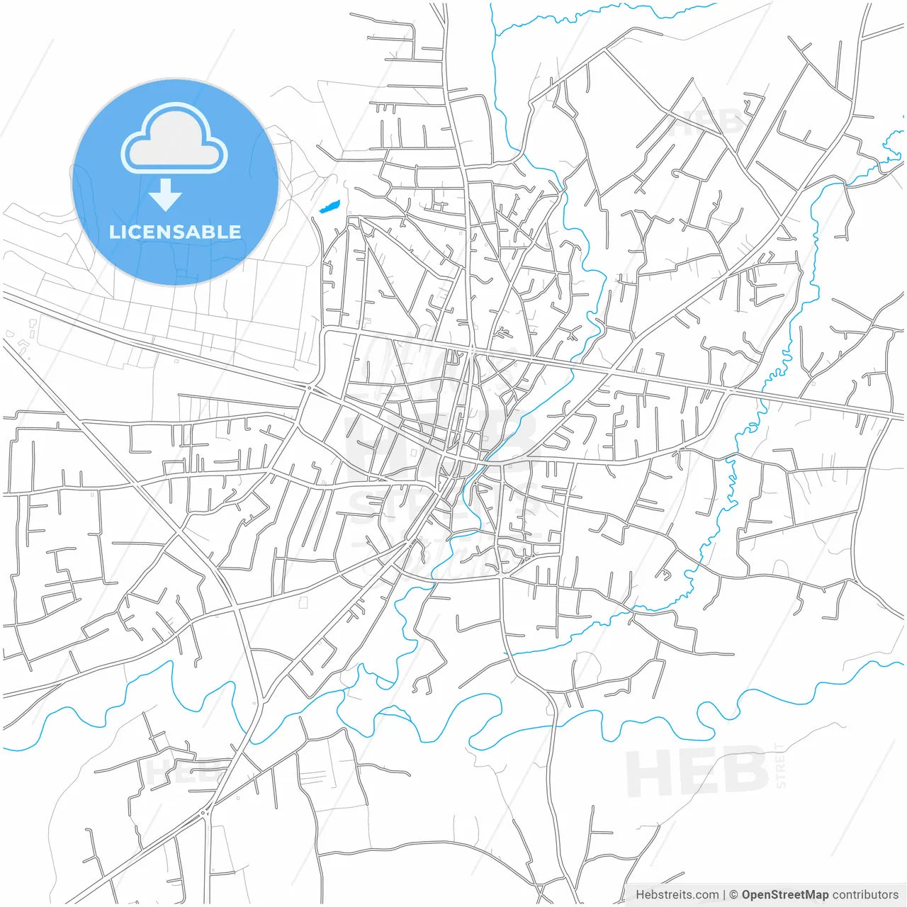Patnos, Ağrı, Turkey, city map with high resolution roads.