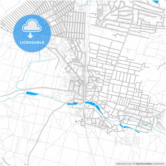 Boiarka, Kyiv Oblast, Ukraine, city map with high resolution roads.