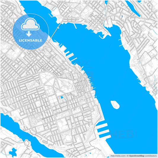 Halifax, Nova Scotia, Canada, city map with high resolution roads.