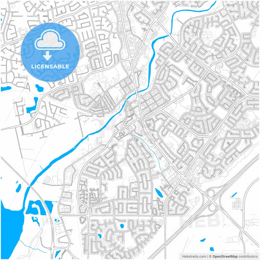 St. Albert, Alberta, Canada, city map with high resolution roads.