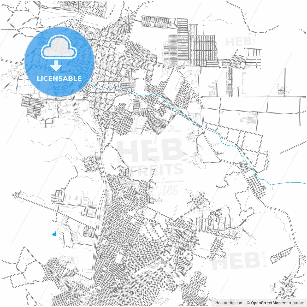 Choloma, Cortés, Honduras, city map with high resolution roads.