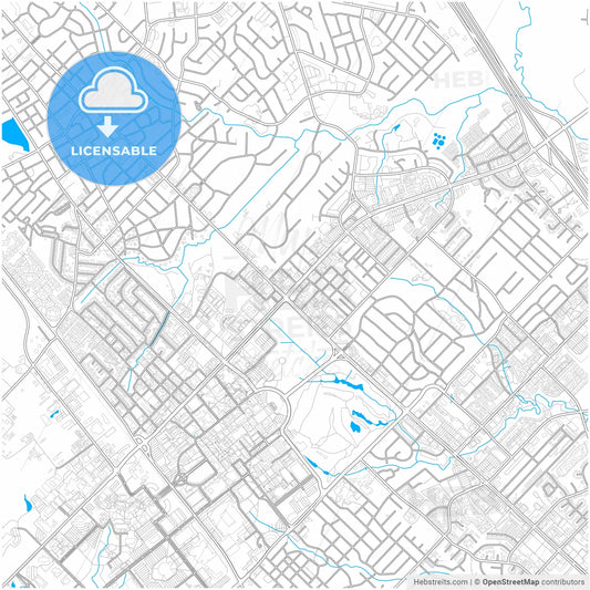 College Station, Texas, United States, city map with high resolution roads.