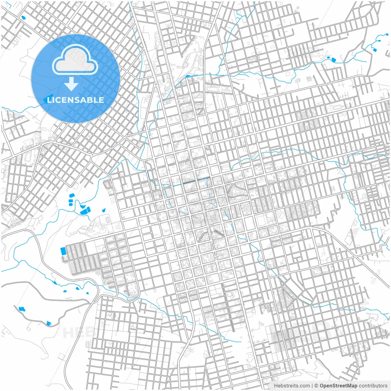 Chapeco, Brazil, city map with high resolution roads.