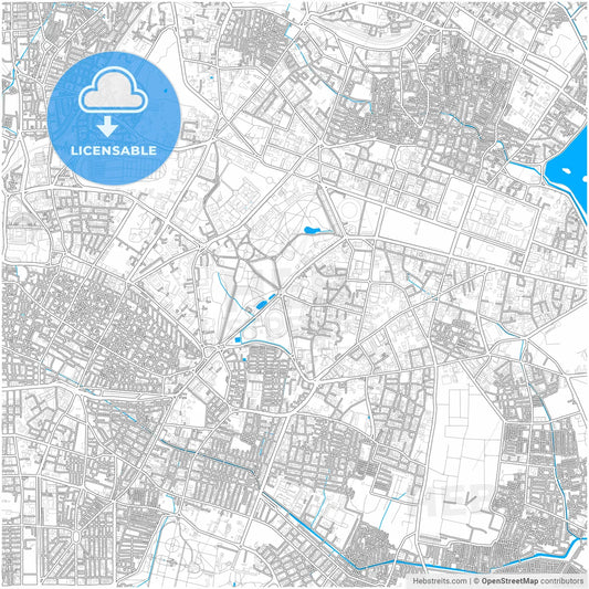 Bangalore, Karnataka, India, city map with high resolution roads.