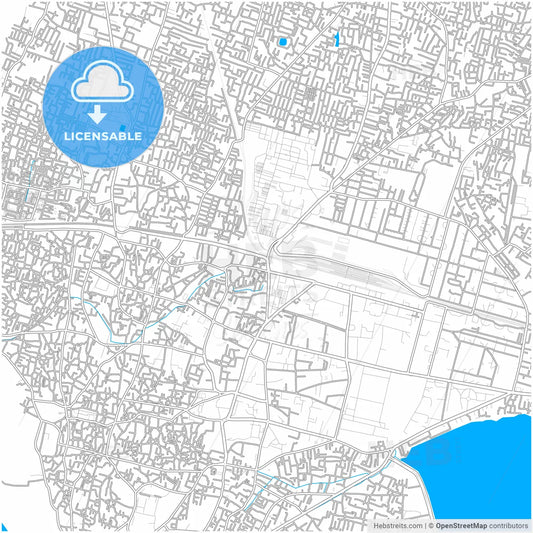 Gorakhpur, Uttar Pradesh, India, city map with high resolution roads.