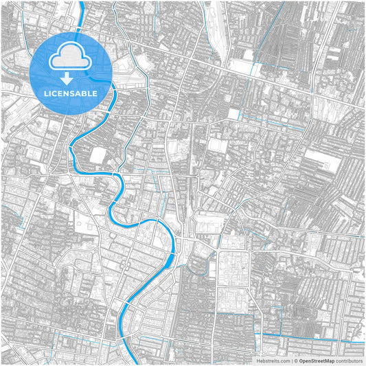 Surabaya, East Java, Indonesia, city map with high resolution roads.