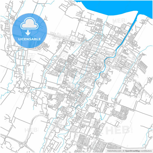 Pasuruan, East Java, Indonesia, city map with high resolution roads.