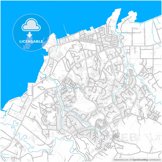 Lautoka, Fiji, city map with high resolution roads.