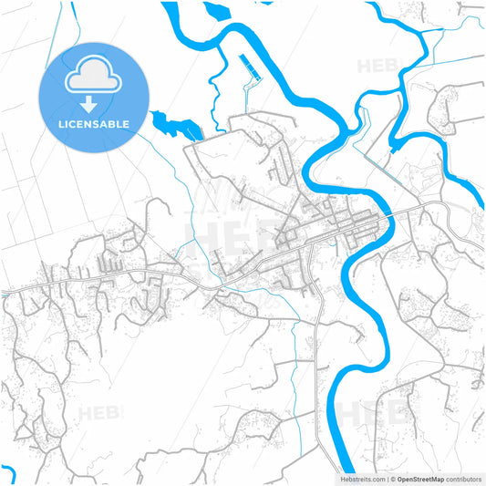 Labasa, Fiji, city map with high resolution roads.