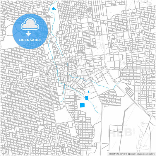 El Obeid, Sudan, city map with high resolution roads.