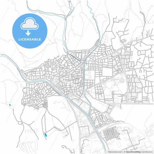 Сливен, Bulgaria, city map with high resolution roads.