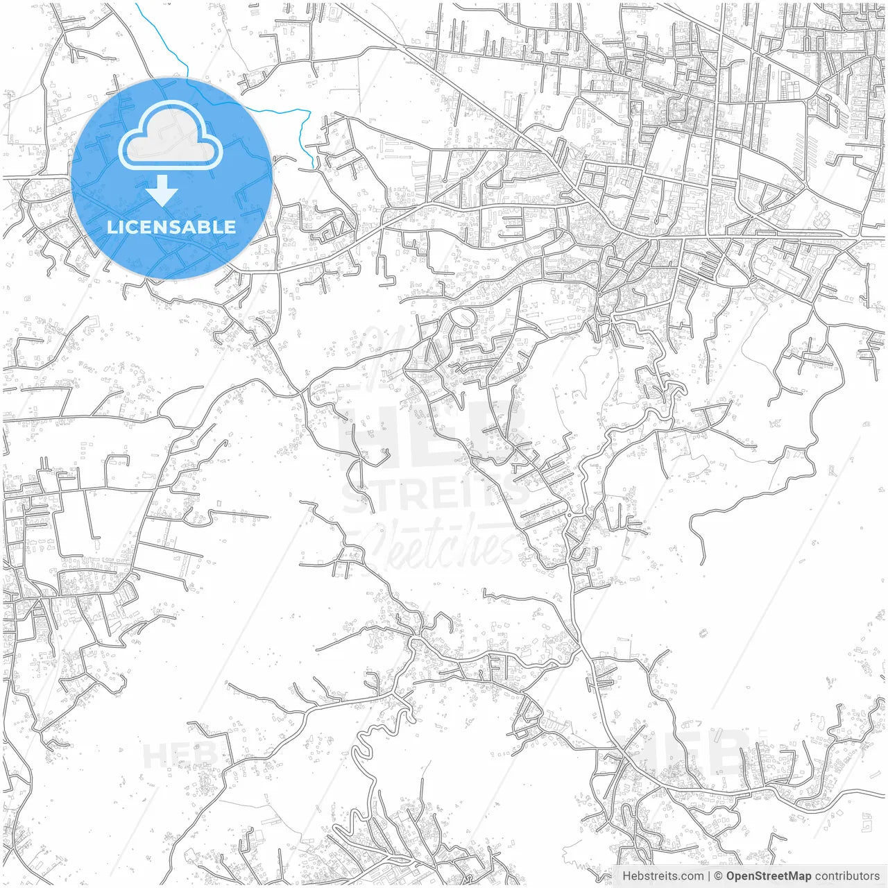 Marano di Napoli, Campania, Italy, city map with high resolution roads.