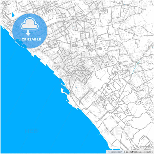 Portici, Campania, Italy, city map with high resolution roads.