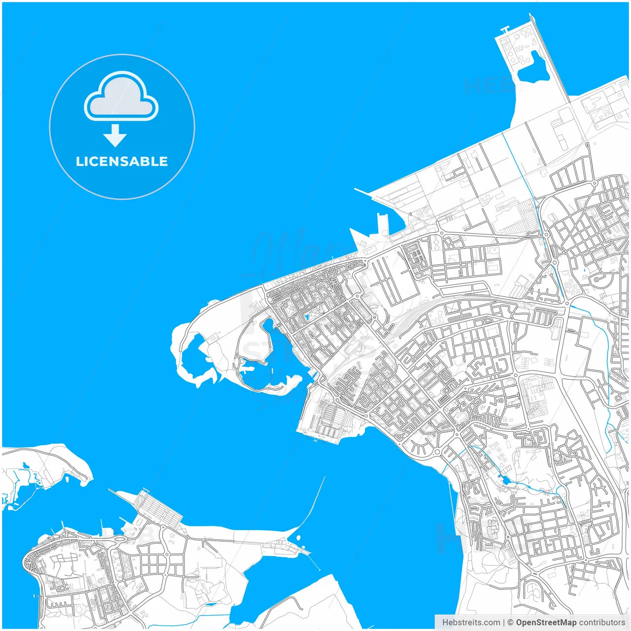 Barreiro, Setúbal, Portugal, city map with high resolution roads.