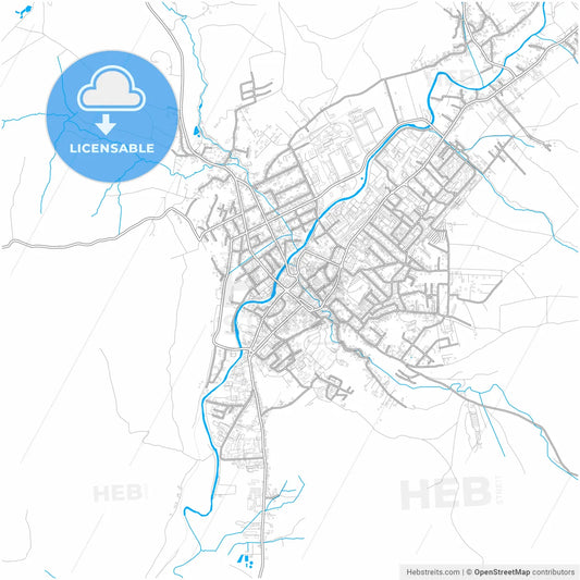 Odorheiu Secuiesc, Harghita, Romania, city map with high resolution roads.