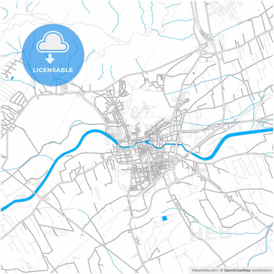 Orihuela, Alicante, Spain, city map with high resolution roads.