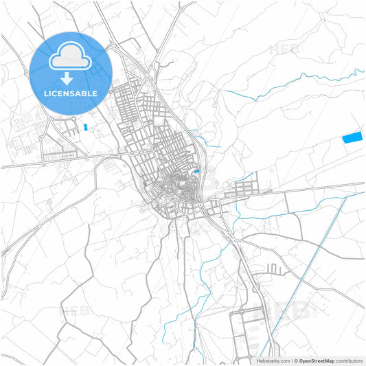 Villena, Alicante, Spain, city map with high resolution roads.