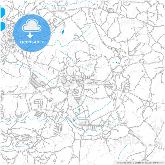 Oleiros, A Coruña, Spain, city map with high resolution roads.