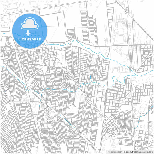 General Escobedo, Nuevo León, Mexico, city map with high resolution roads.