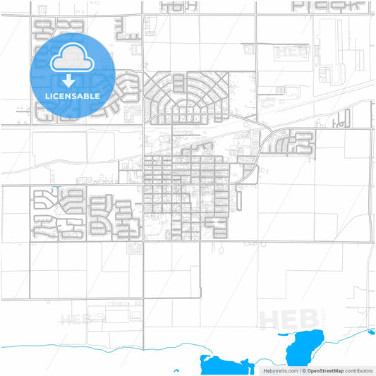 Buckeye, Arizona, United States, city map with high resolution roads.