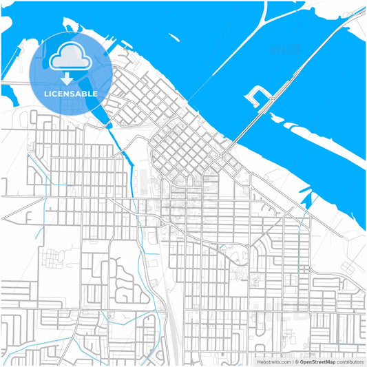 Decatur, Alabama, United States, city map with high resolution roads.