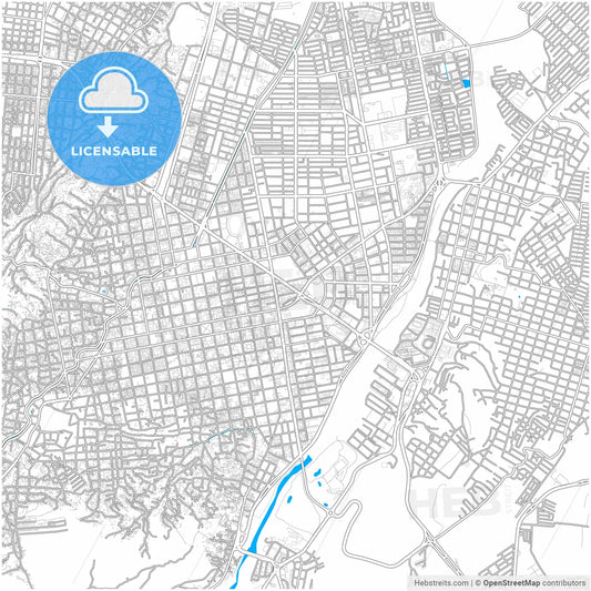 Cucuta, Colombia, city map with high resolution roads.