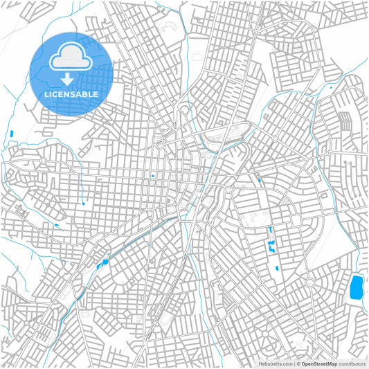 Anapolis, Brazil, city map with high resolution roads.