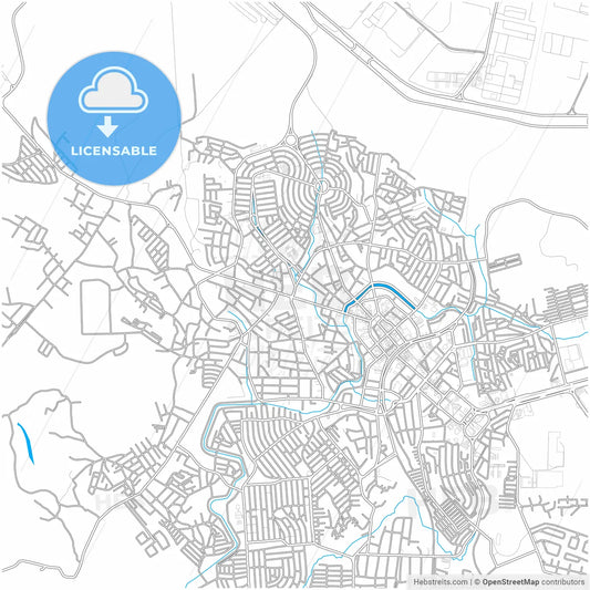 Camacari, Brazil, city map with high resolution roads.