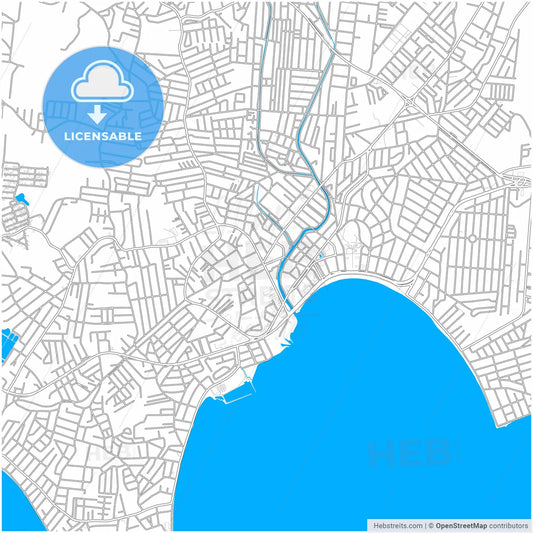 Araruama, Brazil, city map with high resolution roads.