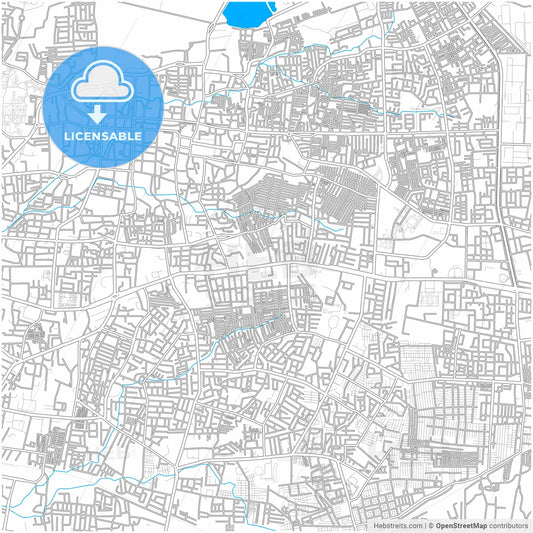 Aurangabad, Maharashtra, India, city map with high resolution roads.
