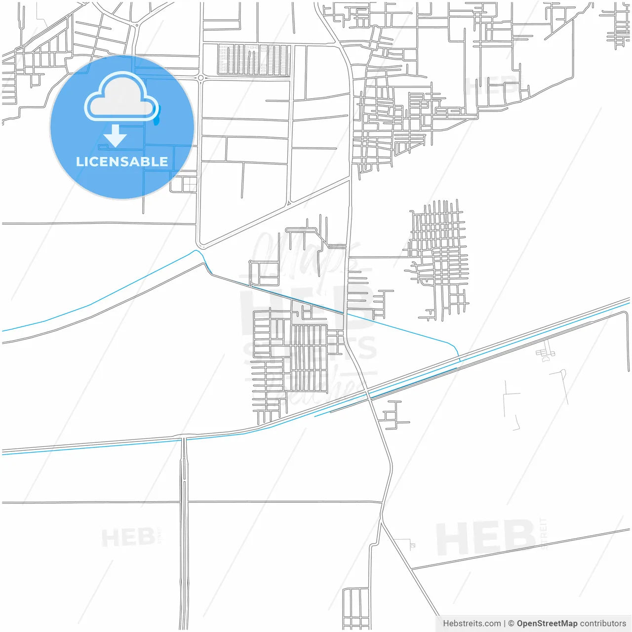 Bahawalpur, Punjab, Pakistan, city map with high resolution roads.