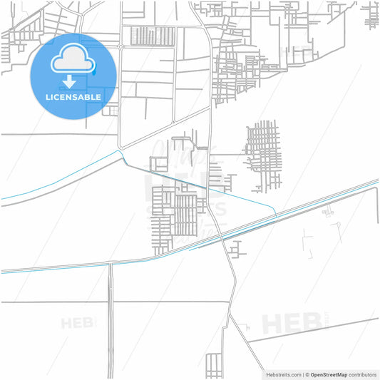 Bahawalpur, Punjab, Pakistan, city map with high resolution roads.