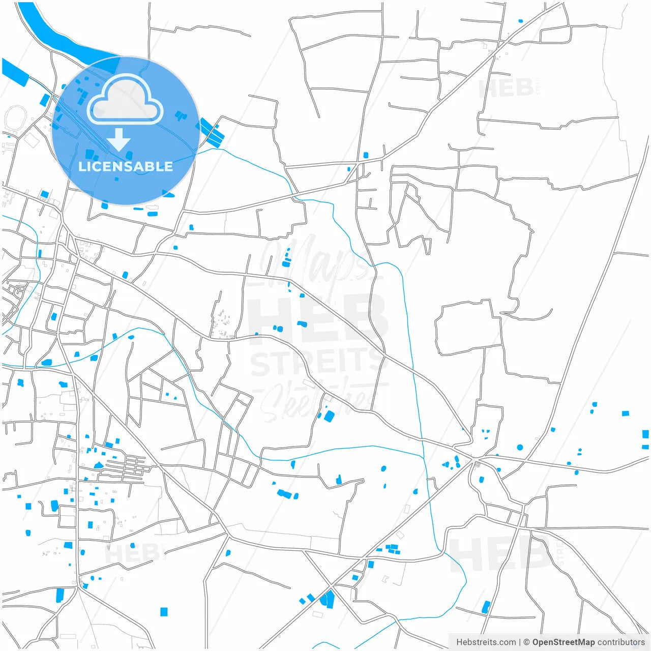 Rangpur, Rangpur, Bangladesh, city map with high resolution roads.