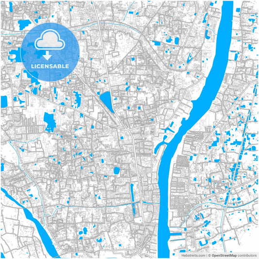 Narayanganj, Narayanganj, Bangladesh, city map with high resolution roads.