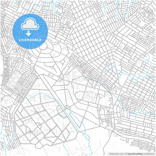 Mbuji-Mayi, DR Congo, city map with high resolution roads.