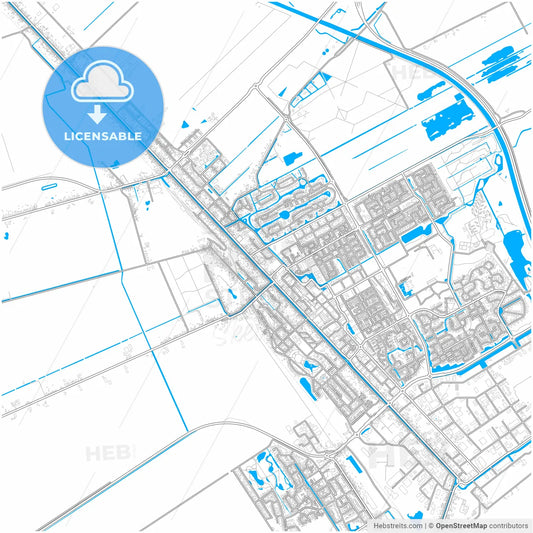 Stadskanaal, Groningen, Netherlands, city map with high resolution roads.