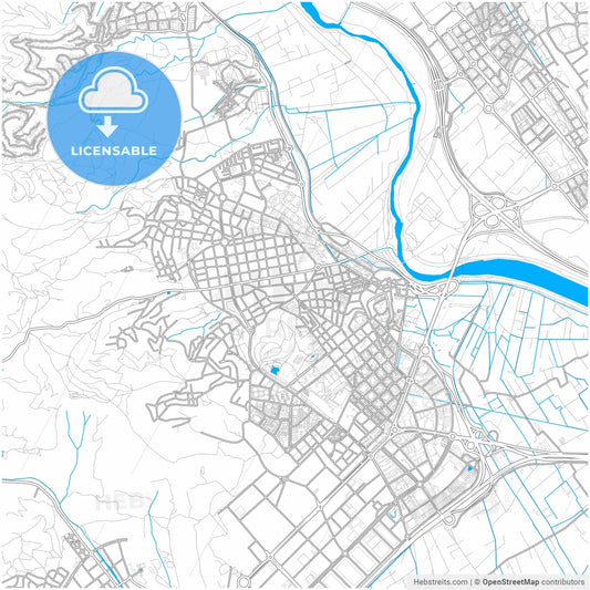 Sant Boi de Llobregat, Barcelona, Spain, city map with high resolution roads.