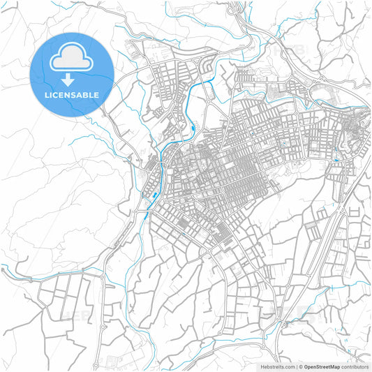 Elda, 3600, Spain, city map with high resolution roads.