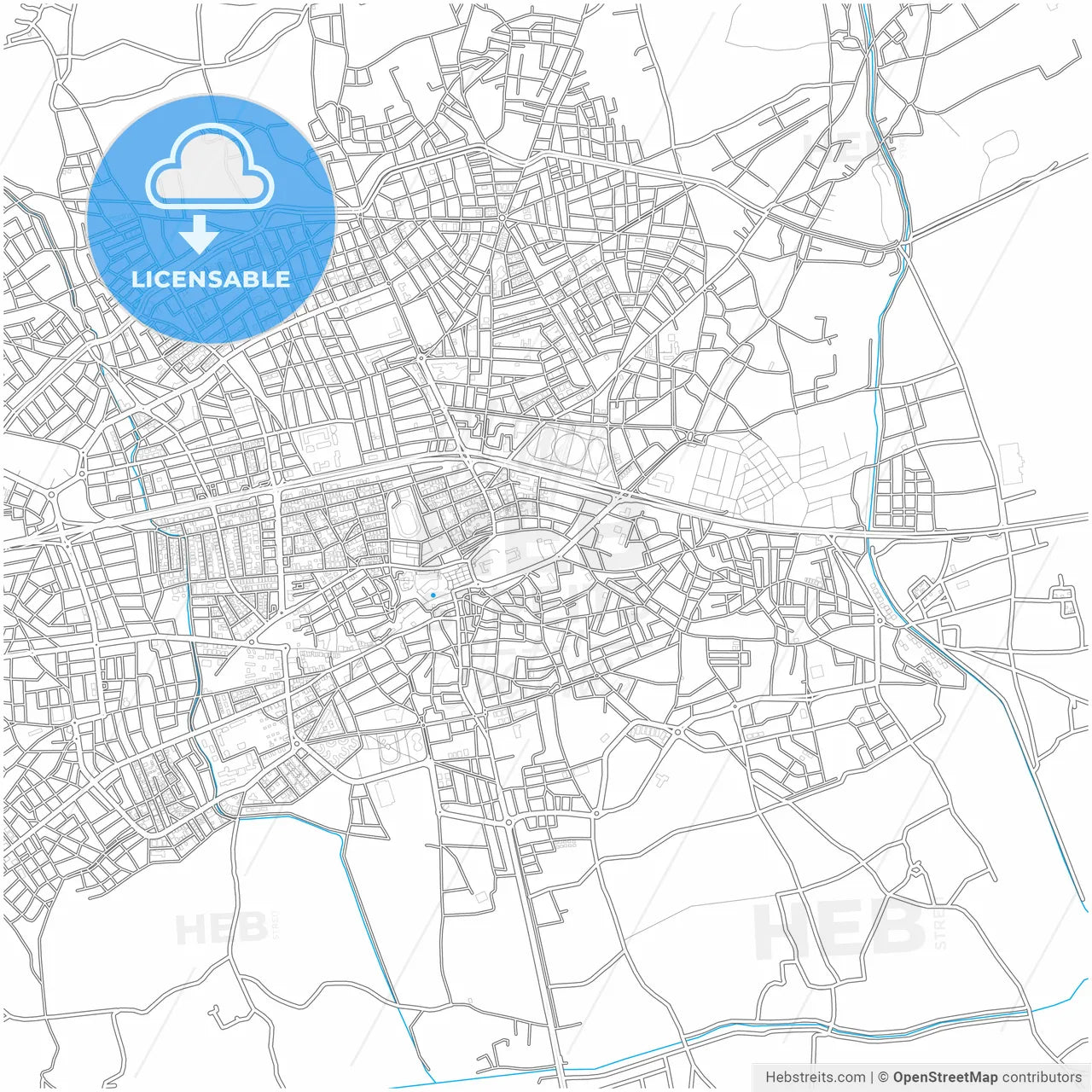 Bolu, Bolu, Turkey, city map with high resolution roads.