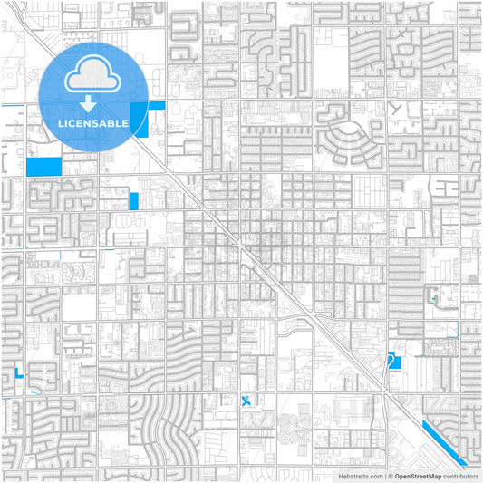 Glendale, Arizona, United States, city map with high resolution roads.