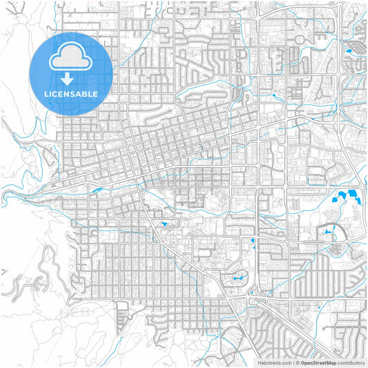 Boulder, Colorado, United States, city map with high resolution roads.
