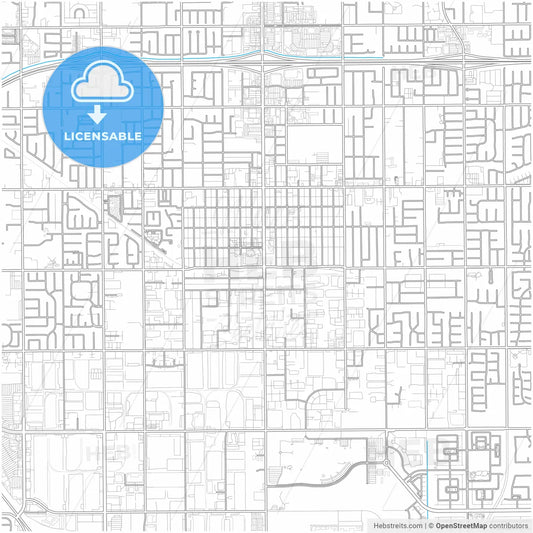 Chino, California, United States, city map with high resolution roads.