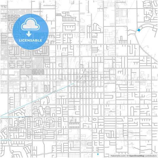 Hemet, California, United States, city map with high resolution roads.