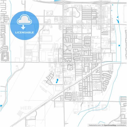 Goodyear, Arizona, United States, city map with high resolution roads.